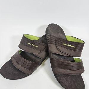 New Balance womens brown slide shoe